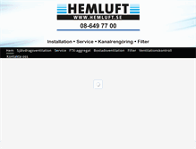 Tablet Screenshot of hemluft.se